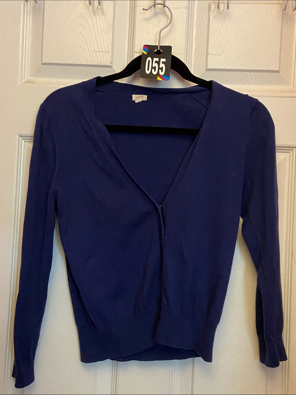 J Crew Navy Blue Button Up Cardigan Size M